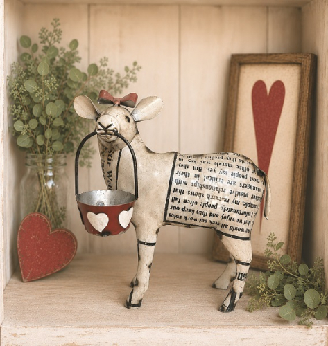 SADIE SHEEP W/HEART BASKET *NEW* AVAIL DEC 2026